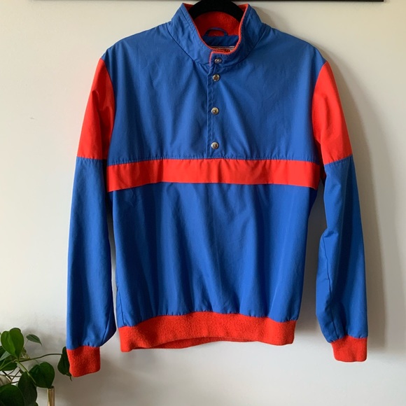 Vintage Windbreaker Jacket with Kangaroo Pouch Pocket - Picture 10 of 14